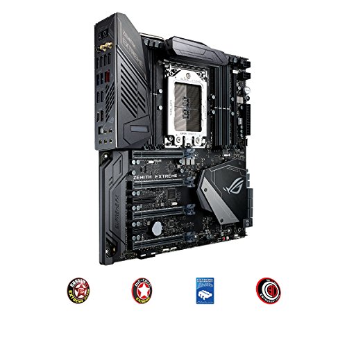 ASUS ROG Zenith Extreme Scheda Madre Gaming AMD X399 EATX con Dissipatore M.2, Aura Sync RGB LED, 802.11ad Wi-Fi, DDR4 3200 MHz, Tripla Scheda M.2, 10 G Lan, Porte U.2 e USB 3.1 Gen 2
