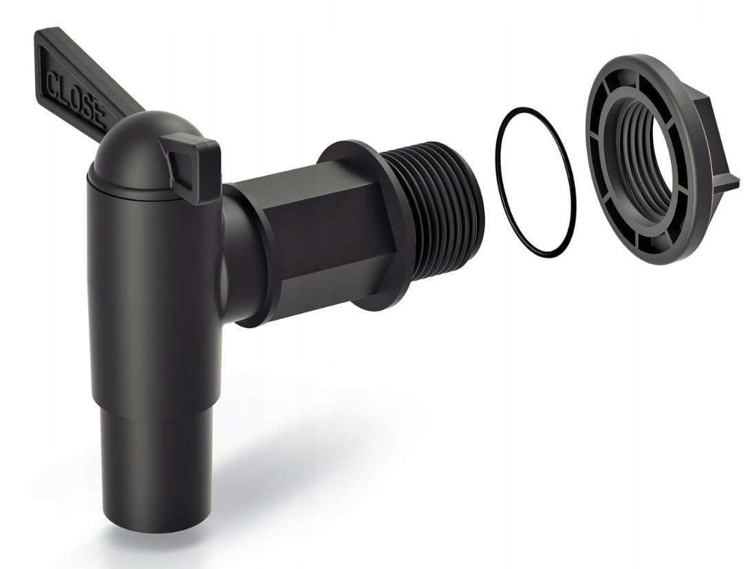 Compostiera a barile - Barile a bocca larga per fertilizzante liquido - Barile con coperchio per fermentazione naturale di liquame - 55L in plastica con ventilazione