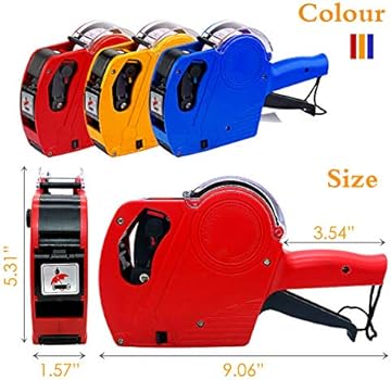 MX-5500 8 Digits Price tag Gun with 5000 Sticker Labels and 3 Ink Refill, Label Maker Pricing Gun Kit Numerical Tag Gun for Office, Retail Shop, ...