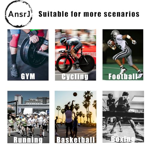 AnsrJ Basketball socks for Men or Women,Athletic Cushion Crew Socks with Arch Compression 3-Pack4