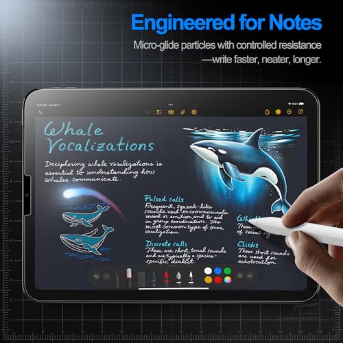 Image of EZ-GLAZ-2 Pack Paper-feel Glass Screen Protector for iPad Pro 12.9 inch 6th 5th 4th 3rd Gen (2022 /2021 /2020 /2018) - Apple Pencil Compatible, 9H+ Tempered Glass, Matte Film, Anti-Scratch, Bubble Free, with Installation Box