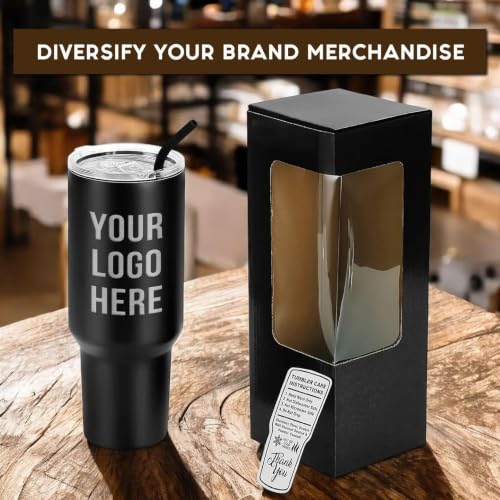 Image of Custom Logo 40 oz Engraved Tumbler for Business & Corporate Gifts