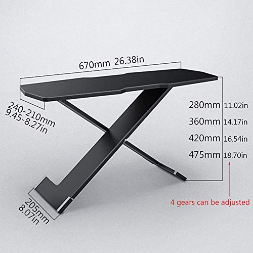 Vassoio ergonomico regolabile per tastiera, ultra stabile, con struttura a X per regolare l'altezza, aumenta il comfort e la produttività, accessorio da scrivania ideale per PC e monitor