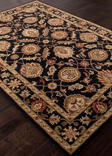 Image of 4x6 Ft Wool Tufted Rug - Compact Handcrafted Carpet for Small Living Rooms, Bedrooms & Study Areas