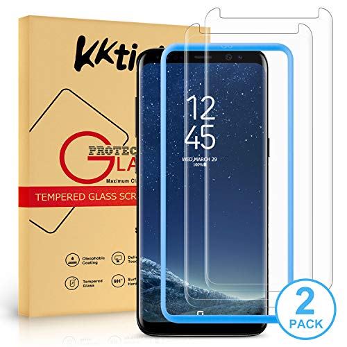KKTICK Protector Pantalla Samsung Galaxy S8, Cristal Templado Samsung Galaxy S8 [Alta Definicion] [9H Dureza] [Sin Burbujas] [Anti-Huella Digital] Vidrio Templado- 3 Pack