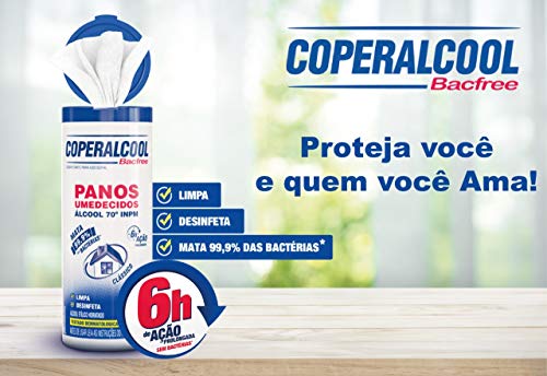 Panos Umedecidos Álcool 70° Bacfree Coperalcool