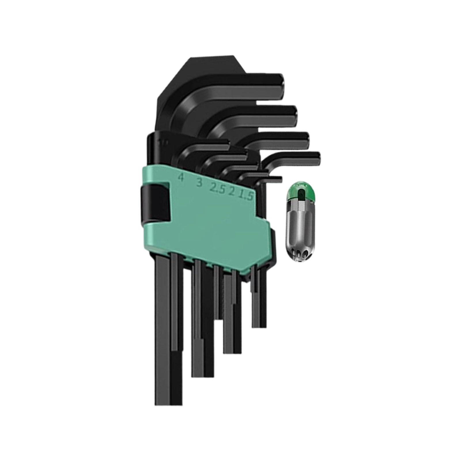 Kaccde Hono Black Flat H 5/9 Piece L Type Wrench Set Steel Hexagonal Tool For Automotive Repair And Diyer Maintenance And Screwdriver