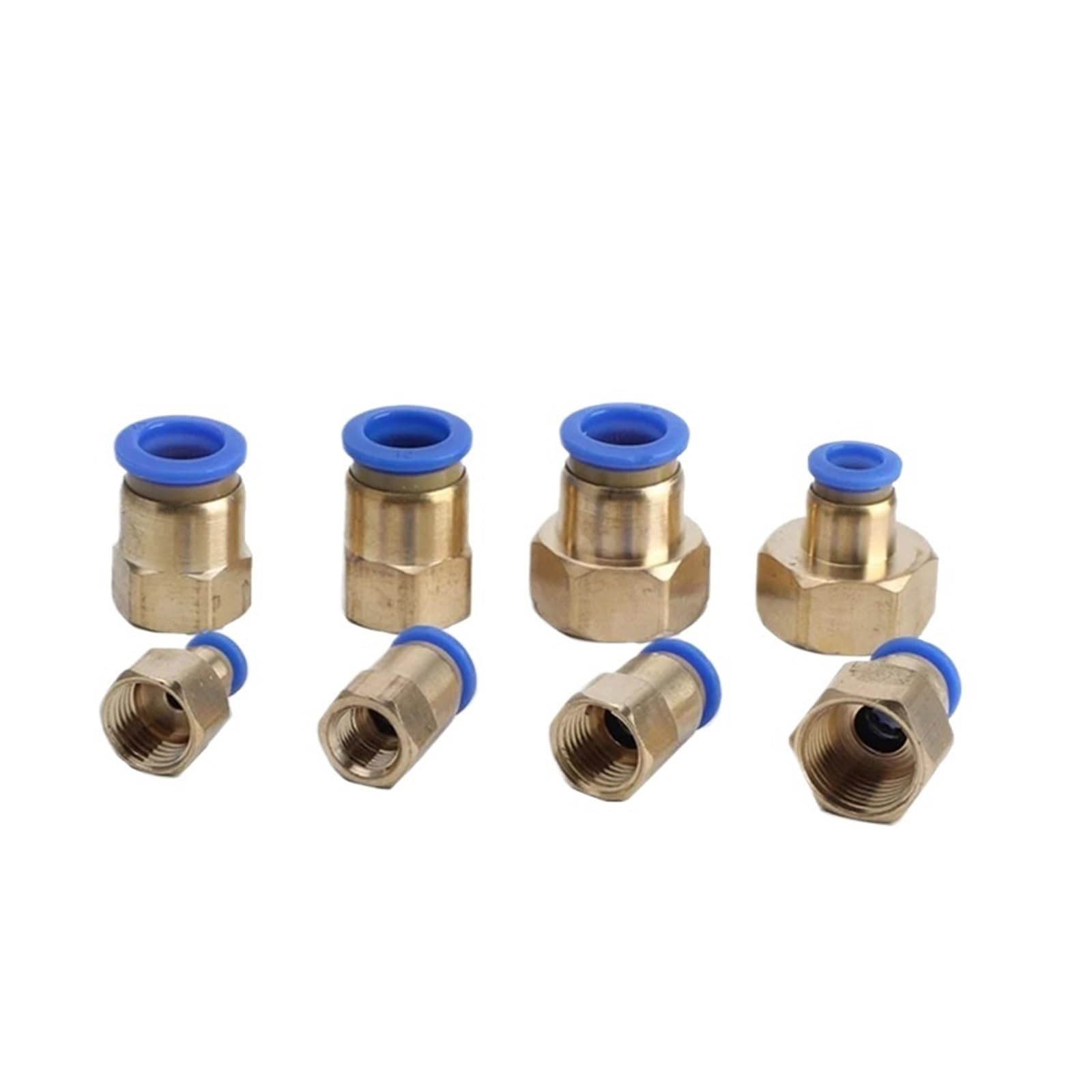 PCF Pneumatic Fittings Quick Air Connector 4mm 6mm 8mm 10mm 12mm Push in Hose Tube Thread 1/8 1/4 3/8 1/2 BSPT Air Couplings(PCF4-02)