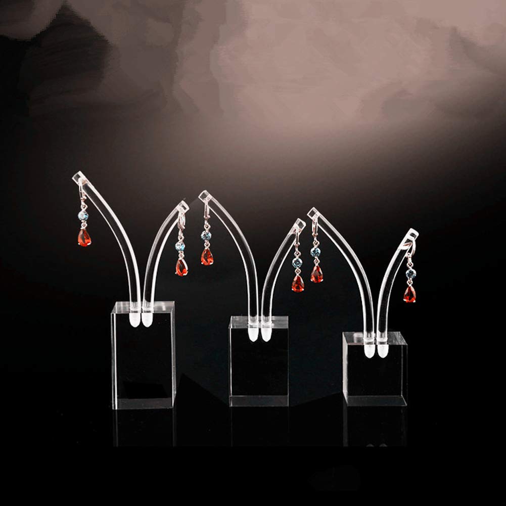 Expositor de Pendientes acrílicos de 3 Piezas con Forma de Gota para joyería