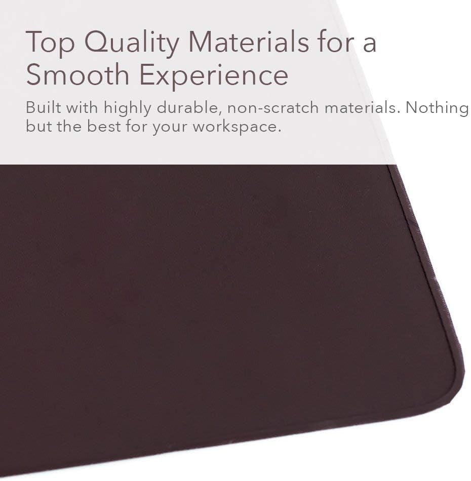 Uр Tо 50% оƒƒ ZBRANDS // Brown Leather Smooth Desk Mat Pad Blotter Protector, Extended Non-Slip Rectangular, Laptop Keyboard Mouse Pad (24 x 17) Exсluѕіvе ZBRANDS // Brown Leather Smooth Desk Mat Pad Blotter Protector, Extended Non-Slip Rectangular, Laptop Keyboard Mouse Pad (24 x 17)