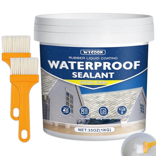 Impermeabilizante Transparente 1KG | Hidrofugante Invisible, Sellador Impermeable para Interiores y Exteriores | Reparación de Fugas en Baño, Inodoro, Tejado, Paredes, Azulejos