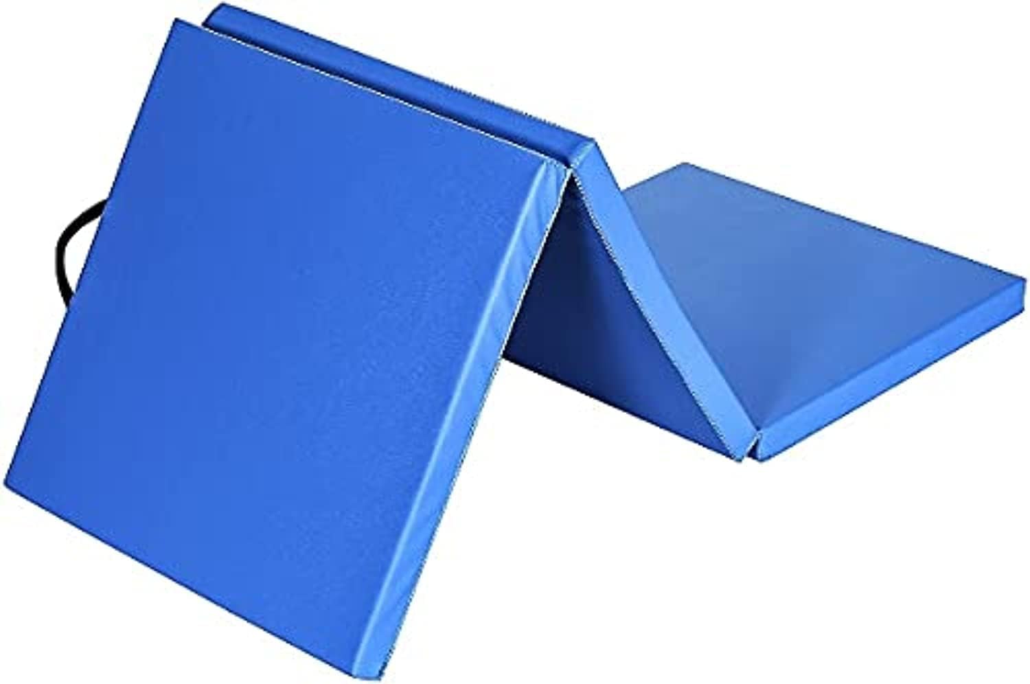 ULTIMAX 2" Thick Tri-Fold Folding Exercise Mat with Carrying Handles for MMA, Gymnastics and Home Gym Protective Flooring (Blue)