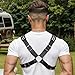 Men's X-Strap Chest Harness with Rivets, Adjustable PU Leather Body Harness Belt for Punk Cosplay, Muscle Show Clubwear Nightclub Stage Party Outfits X023