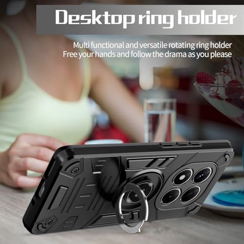 Coque Redmi Note 14 Pro antichoc blindée avec support POCO X7 double couche - 4