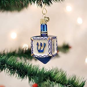 Oldworldchristmashanukkahglassblownornamentsforchristmastreedreidel  Urban Country Home Decor Old world christmas hanukkah glass blown ornaments for christmas tree dreidel  urban country home decor