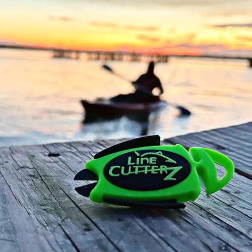 Image of LINE CUTTERZ Patented Dual Hybrid Ceramic Cutter + Stainless Steel Micro Scissors Fishing Line Cutter - Orange