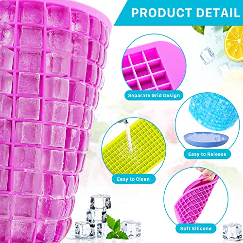 4 Pack Moldes de Hielo Mini de Silicona Flexibles miniatura 3