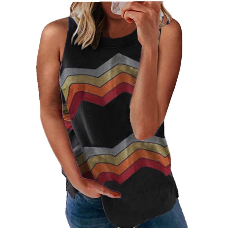 Eryue 2021 Euro an and American Cross-bo er New Amazon WIS inde ndent Station Spring and Summer Round ne Rainbow STRI d Vest t-Shirt Women's top White L offers donot miss 5 Eryue 2021 Euro an and American Cross-bo er New Amazon WIS inde ndent Station Spring and Summer Round ne Rainbow STRI d Vest t-Shirt Women's top White L offers donot miss