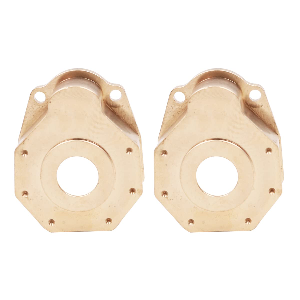 WANGCL 1Pair RC Car Heavy Duty Brass Counterweight Steering Knuckle Portal Cover for 1/10 RC Crawler RC Monster Truck Compatible with Traxxas TRX-4