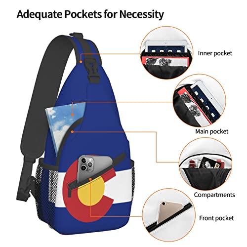 Mochila bandolera unisex color negro miniatura 5