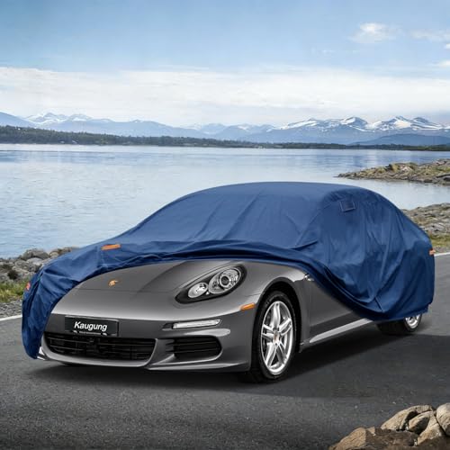 Image of Kaugung Custom Fit Car Cover for Porsche Panamera (2009-2026), Heavy Duty Waterproof All Weather Outdoor Protection, Breathable Full Exterior Cover with Vent, Rain Sun Snow UV Proof