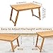Large Size Laptop Tray Desk Nnewvante Foldable Bed Table Tray, Adjustable Coffee/TV Desk 100% Bamboo Breakfast Serving Tray Gaming Writing 4 Leg Locks Support up to 18in Laptop, 29.5x17.7in