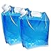 LEcylankEr 2 bidones de agua plegables de 10 l, recipiente de agua potable reutilizable para deportes, camping, senderismo, picnic, barbacoa, exterior coche (azul)