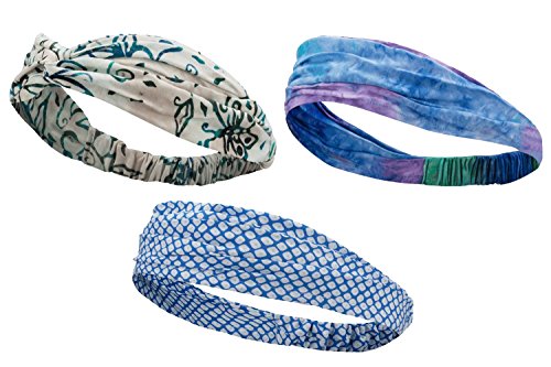 Headbands, Hairbands or Face Covers - Elastic, Assorted Designs and Colors. Set of Three, We Choose
