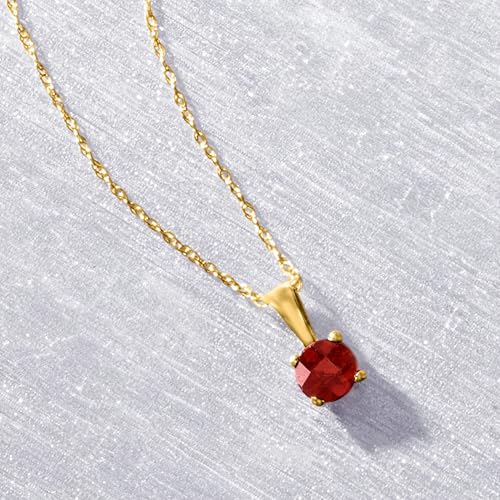 Pure Collection by Ross-Simons 0.28 Carat Garnet Pendant Necklace in 14kt Yellow Gold3