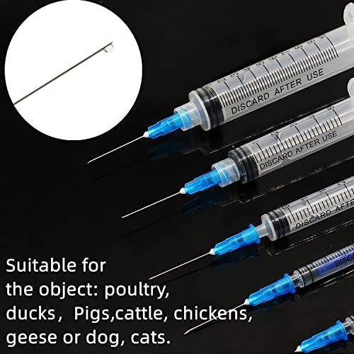 Image of 300 Pack 23Ga 1Inch Sterile Disposable Injection Needle with Cap for Scientific and Industrial Dispensing Needle Accessories