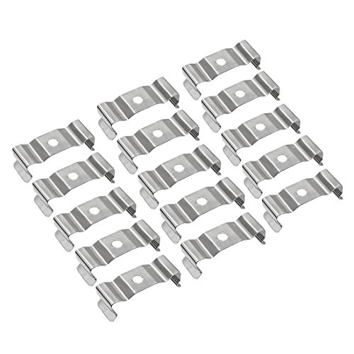 uxcell T8 Clips Bracket Hanger for Integrated Tube Light Fixture, Nickel-plated Manganese Steel...