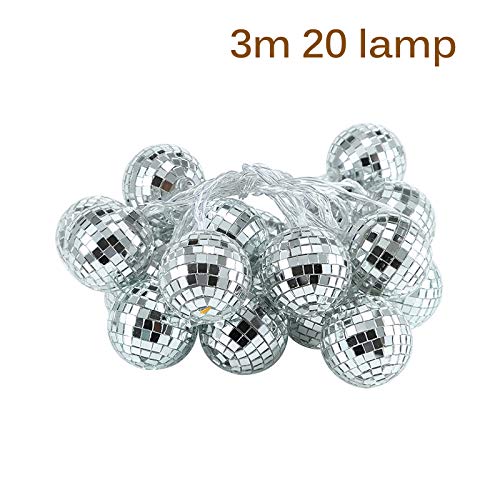 UNISOPH Discobal om op te hangen, discobal voor jaren 70, decoratie om op te hangen, glitterbal, voor carnaval, bruiloft, huis, feest - Image 3