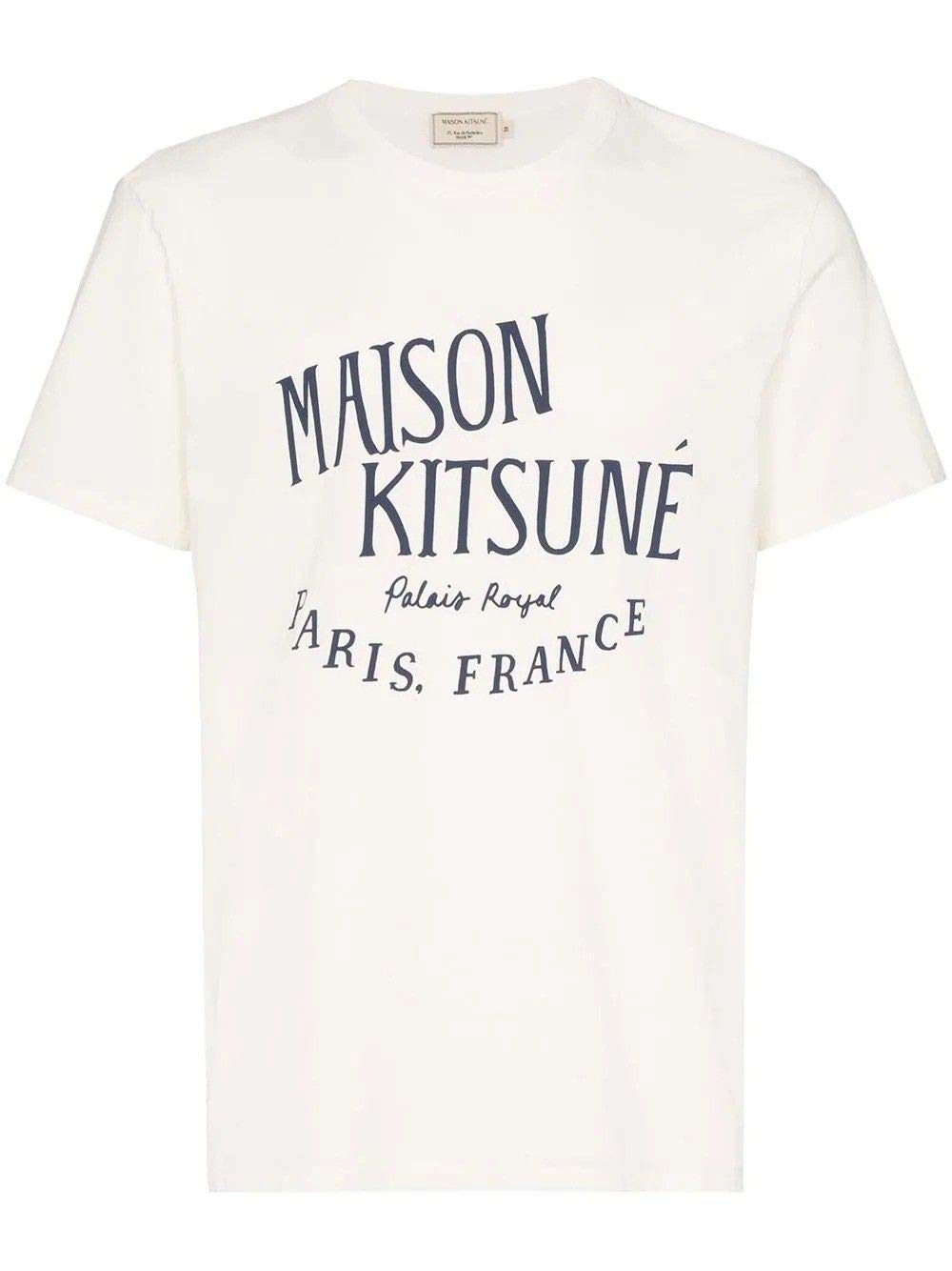 Maison KitsuneLuxury Fashion | Mens AM00100KJ0008LT White T-Shirt | Spring-Summer 20