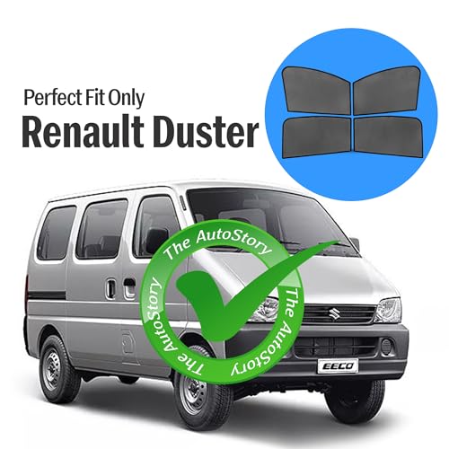 Image of AutoStory Custom Fit Black Mesh Car Sunshade for Maruti Eeco | UV & Heat Protection Car Window Curtains | Privacy Car Sun Shade | Breathable Vehicle Specific Side Window Shades