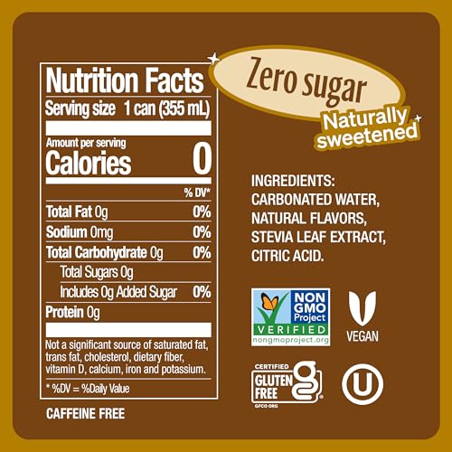 Zevia FFPC-00105-12 Zero Sugar, Creamy Root Beer Soda thumb #1