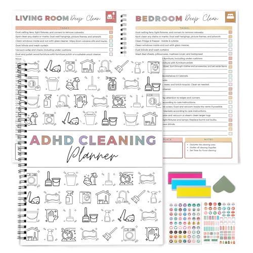 ADHD Cleaning Planner for Adults Women – Cleaning Schedule and