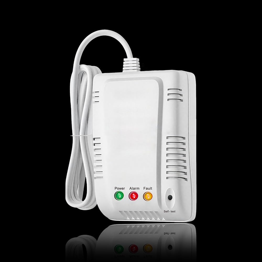 Household Combustible Gas Detector, JT-KBI5 RV Methane Gas Leak Detectors with Visible and Audible Alarm, Plug and Play with Advanced Chip Technology