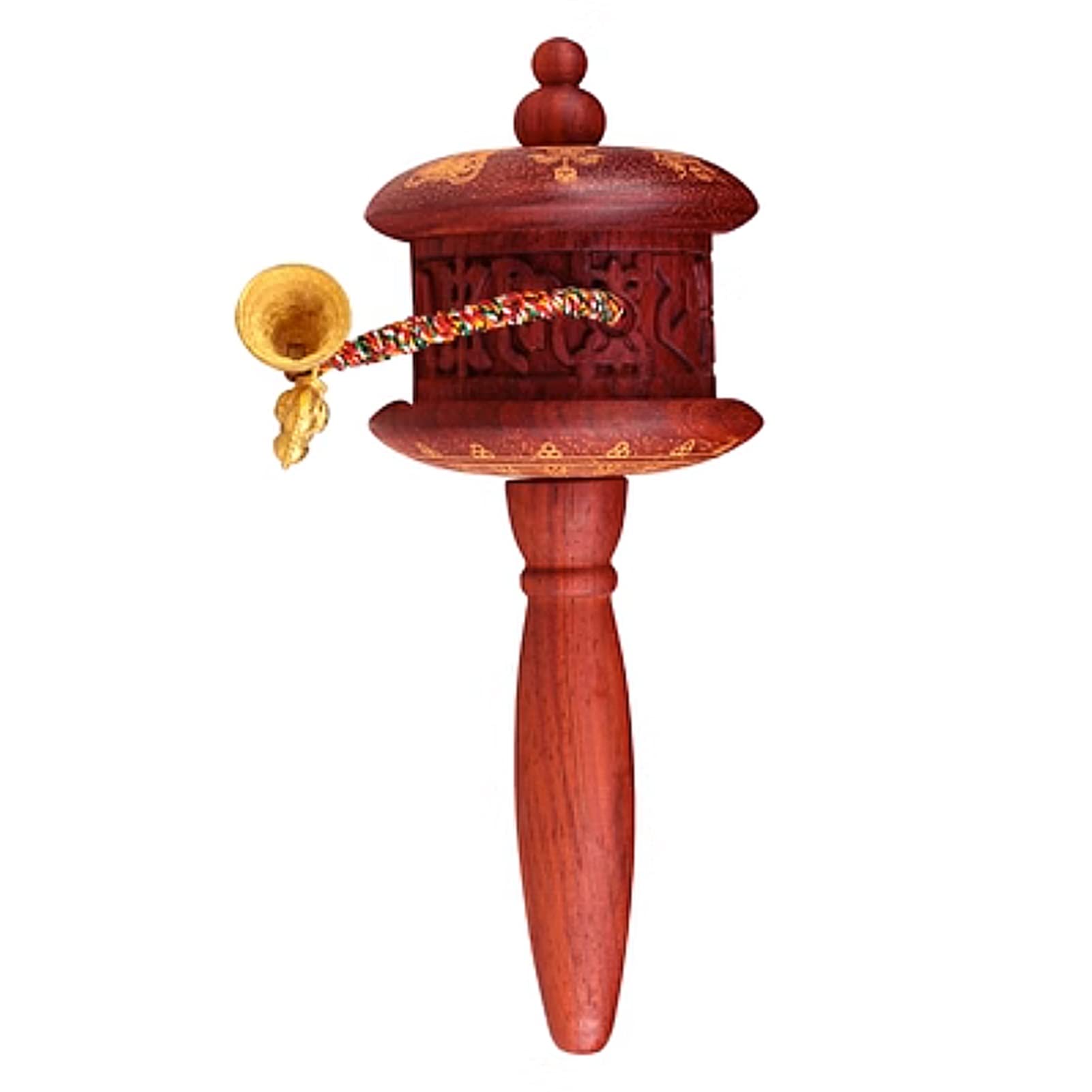 GDHKDDFL Compact portable prayer wheels, Handmade Religious Collectible Waving Tibetan Buddhist Prayer Wheel