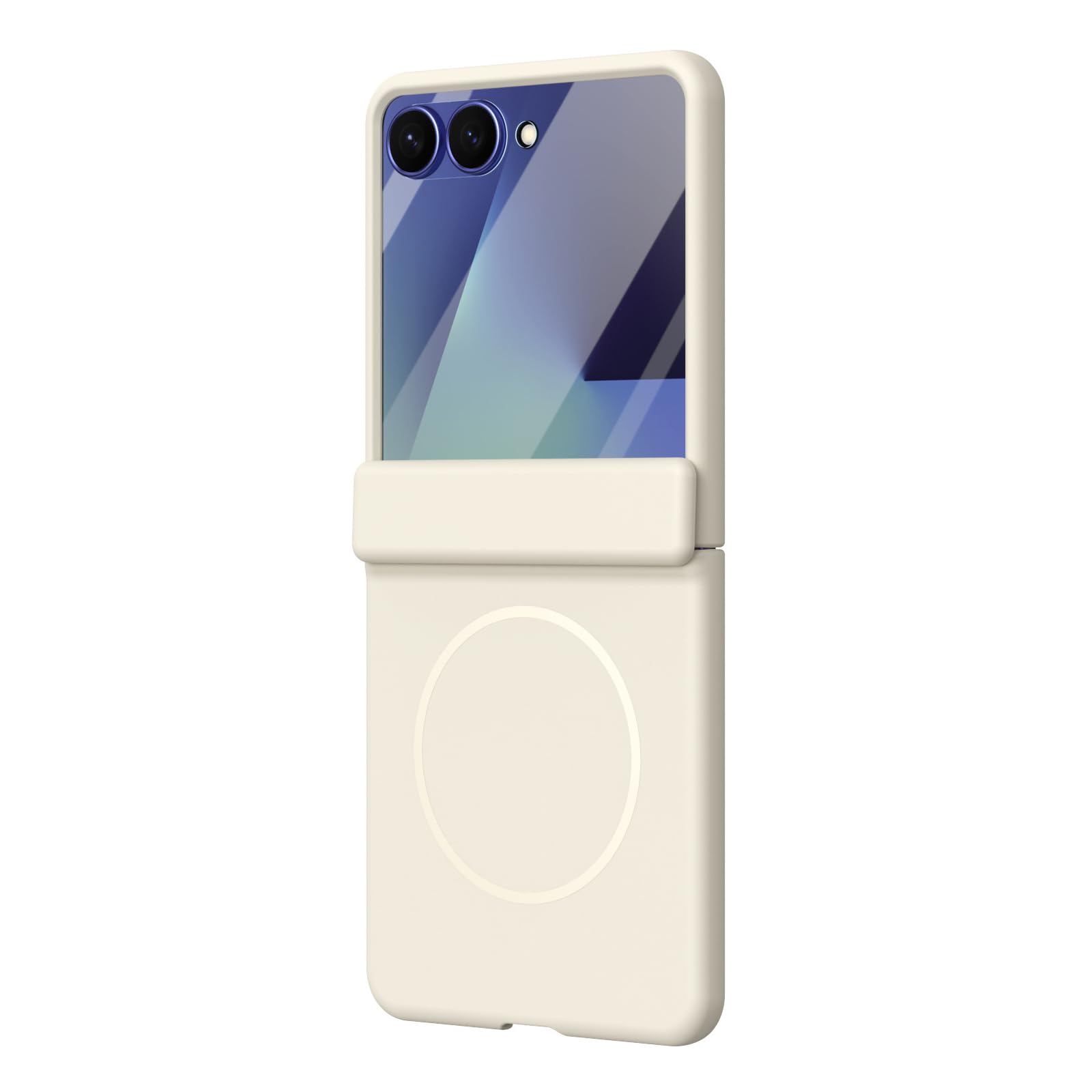 Magnetica Custodia per Samsung Galaxy Z Flip 8, Glassata Anti-Graffio