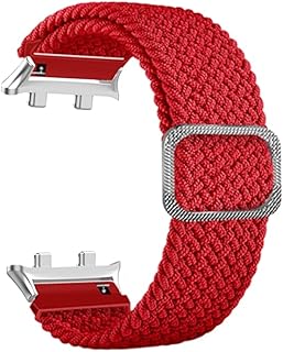 Replacement Strap for 46mm Oppo Watch 2,TryBest Soft Woven Sport Wristband Adjustable Breathable Watch Strap 5.5-8.1 inch for Women Men Compatible for Oppo Watch 2 46mm - Red