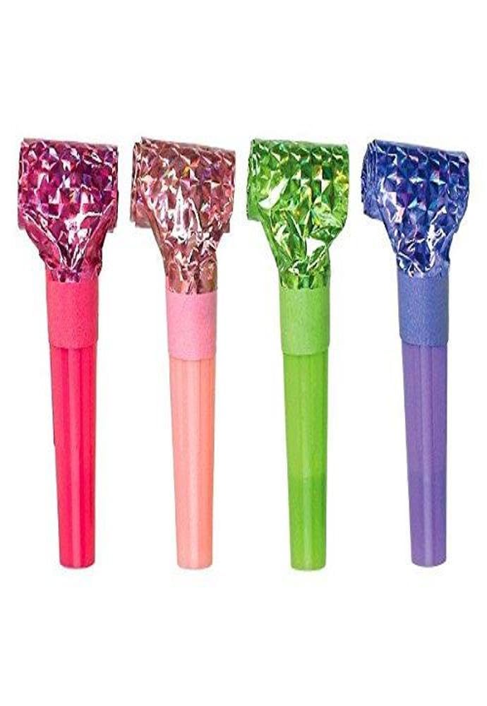 Amscan Fancy Purple & Teal Party Blowouts, 13 3/4", Purple and Teal