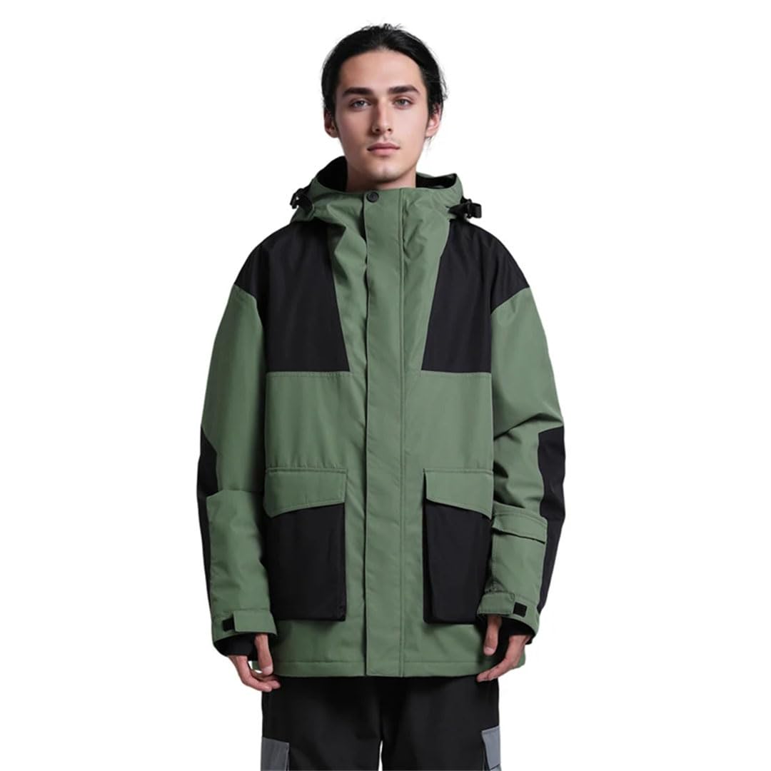 Damska kurtka narciarska pojedyncza deska kontrastujące łączenie luźne sporty outdoorowe profesjonalny płaszcz narciarski kolor 11 XXL, Kolor 11, XXL