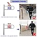 uhyOHF Spring-Loaded Safety Swing Gate - 90° Opening Metal Barricade, Self-Closing Industrial Fence with Post Mount, One-Way Door for Factory & Supermarket Aisles, 80x100cm (Left-85x100cm