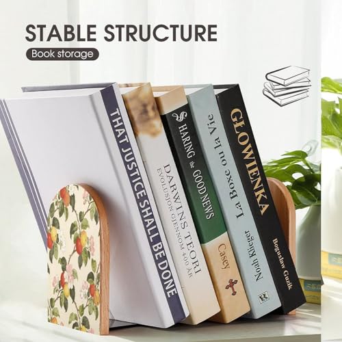 Sujetalibros moderno de madera Branch Toile un organizador resistente de diseño exclusivo 8