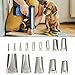 Reusable Stainless Steel Glue Nozzle, Caulking Organizer Kit 14 Pcs