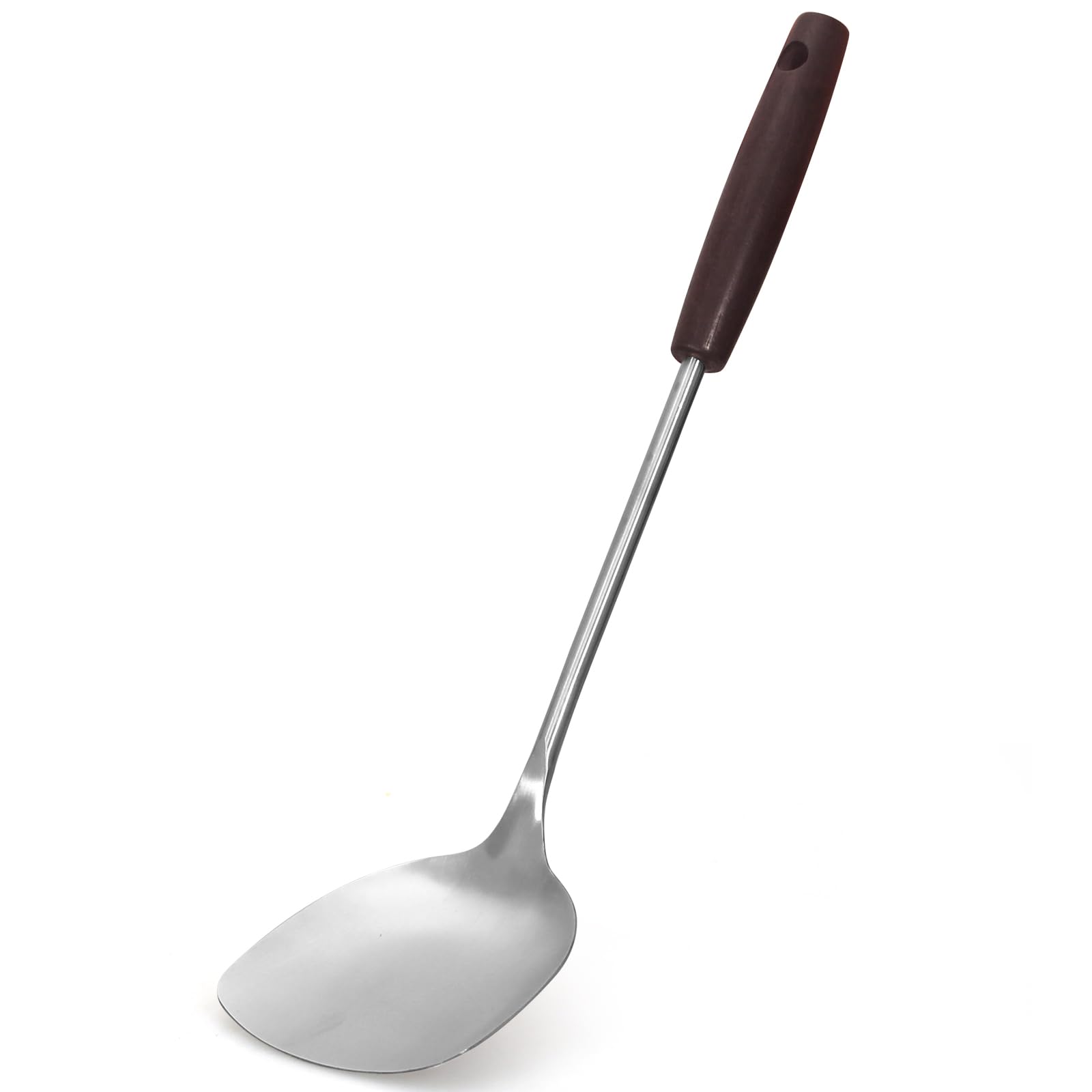 14 Inch Large Stainless Steel Spatula Wok Spatula for Cooking Cast Iron Spatula Metal Turner Serving Spatulas Flat Long Handle Kitchen Spatula Big Wok Utensils Tools