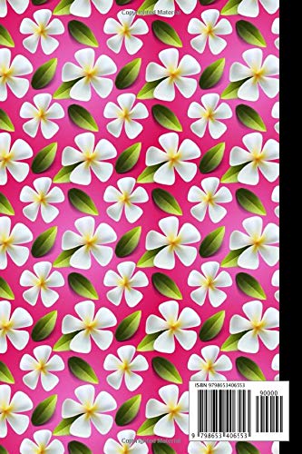 Notebook: Frangipani Notebook, Frangipani Themed Gift For Frangipani Lovers, Frangipani Journal, 6" x 9" - Image 2