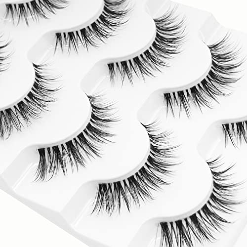 Veleasha WISPY LASHES-G2 5D Faux Mink Lashes 100% Handmade Luxurious Fake Eyelashes Lightweight Fluffy False Eyelashes 5 Pairs Pack thumb #6