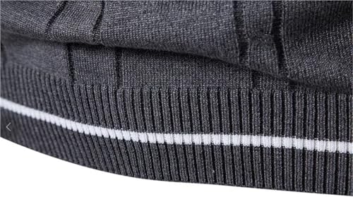 Autumn Winter Men's Knit Vests V-Neck Sleeveless Slim Fit Knitted Men Sweater Vest Man(Black,XX-Large)3