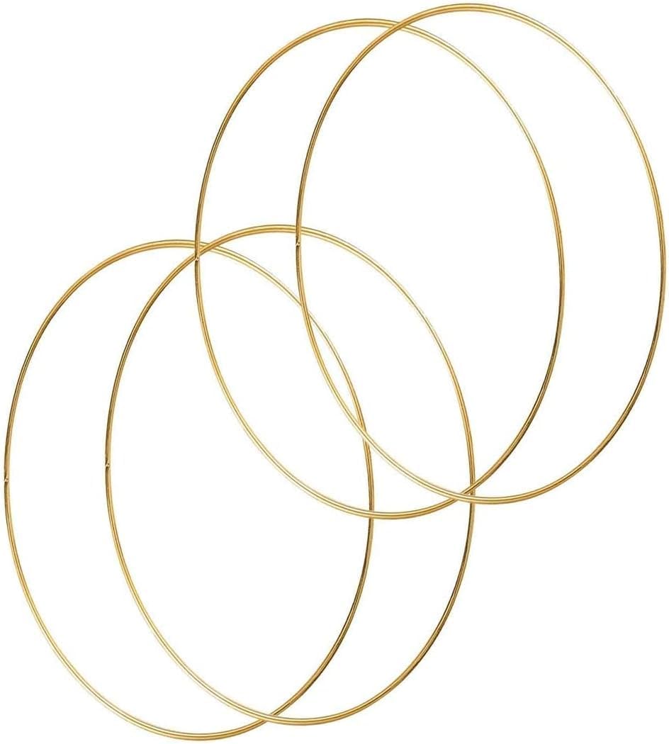 Large Metal Floral Hoop,Macrame Ring Wreath for Dream Catcher Crafts Ring and DIY Wall Hanging Crafts (Metal Hoop, 4 x 18inch)